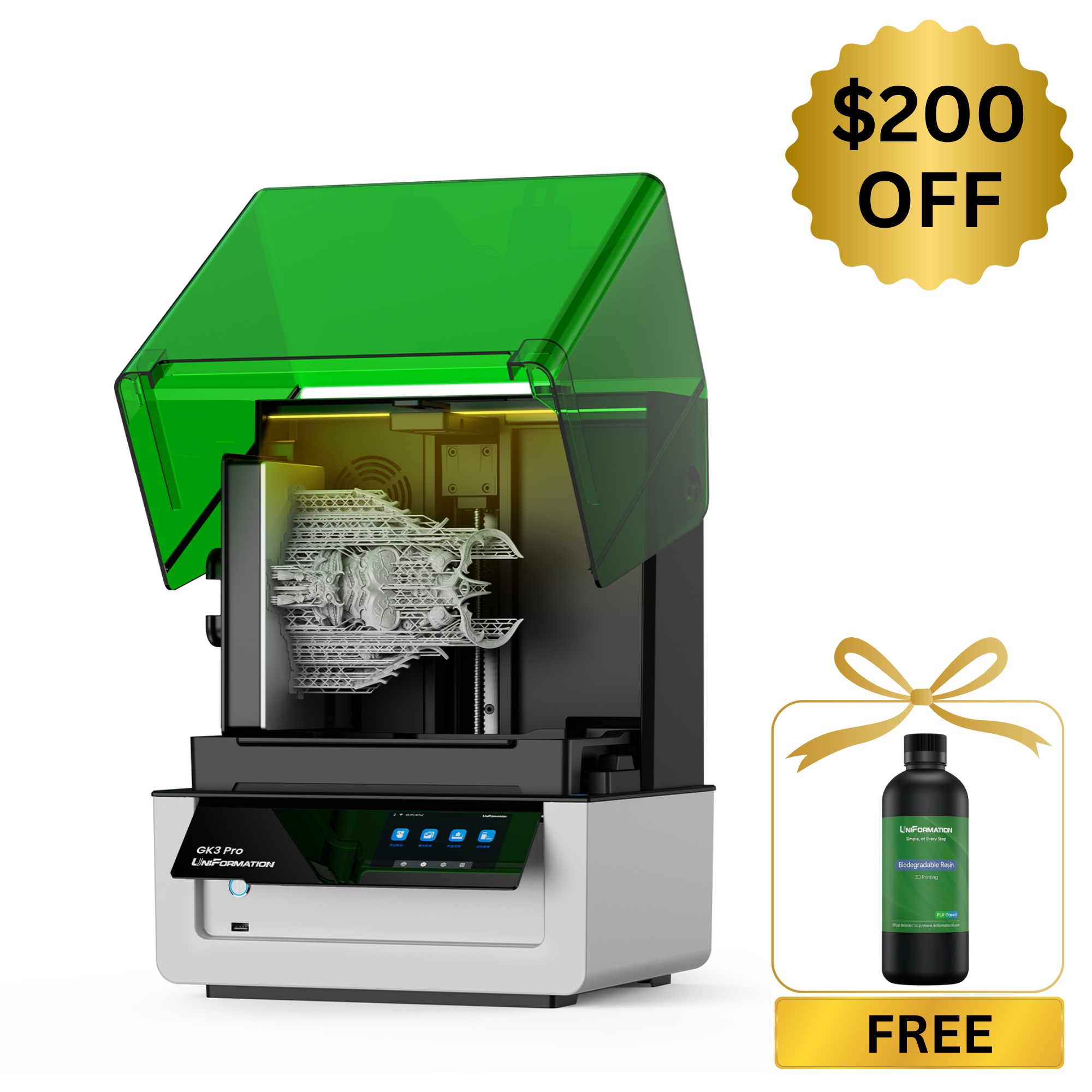 UniFormation GK3 Pro 16K Resin 3D Printer