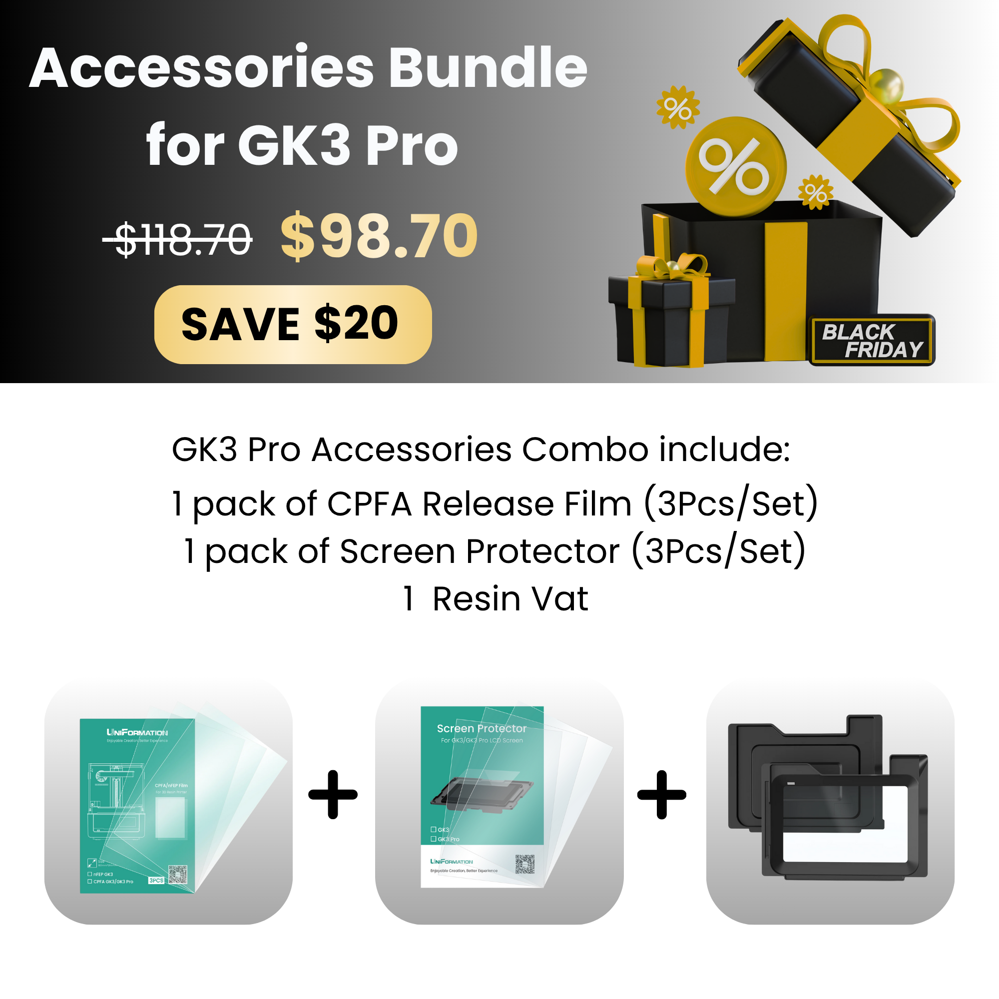 Accessories Bunelle for GK3 Pro - Black Friday Theme Pack
