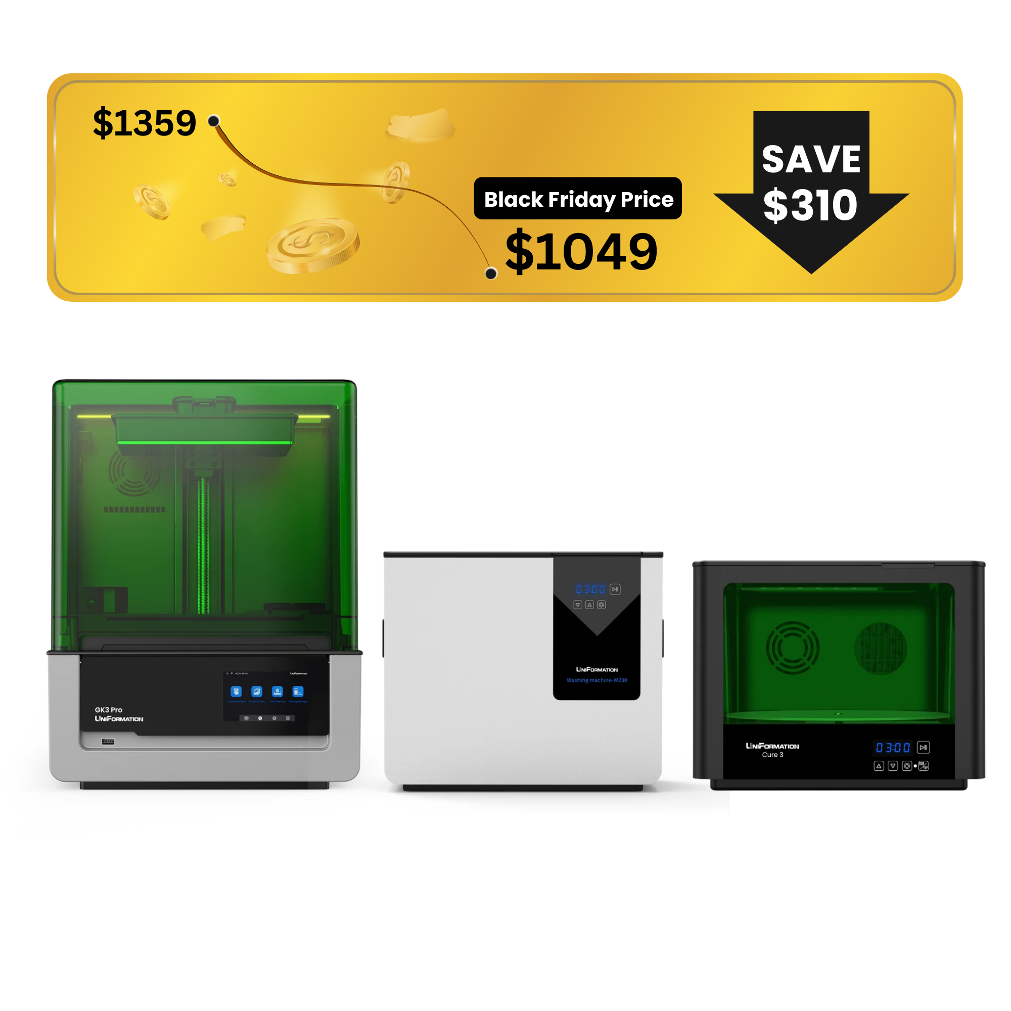 UniFormation GK3 Pro 16K Resin 3D Printer