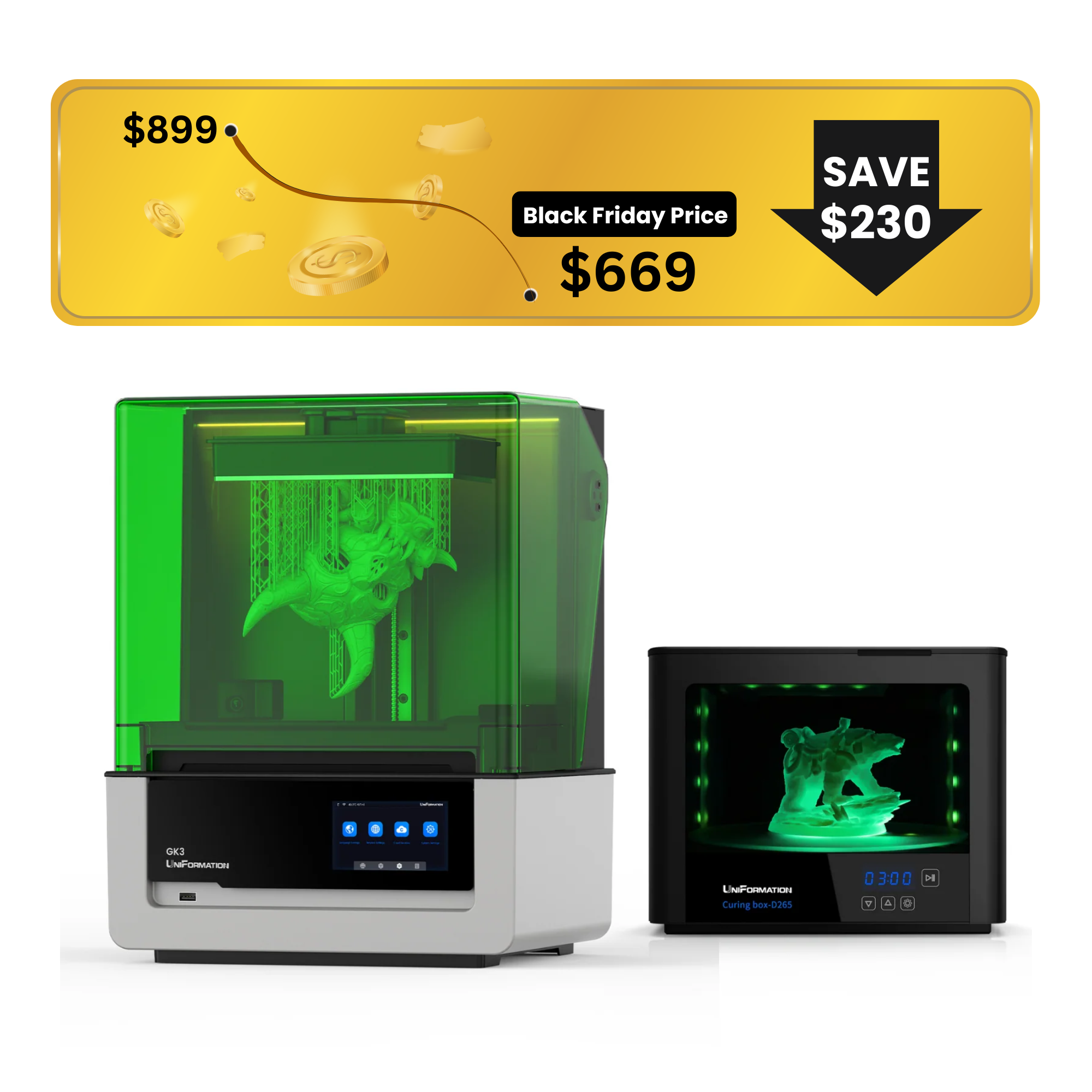 UniFormation GK3 16K Resin 3D Printer