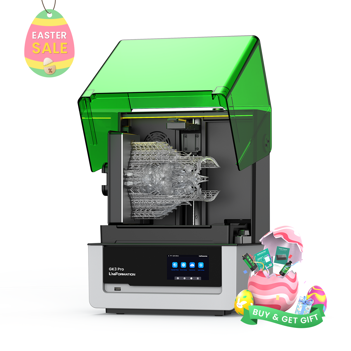 UniFormation GK3 Pro 16K Resin 3D Printer