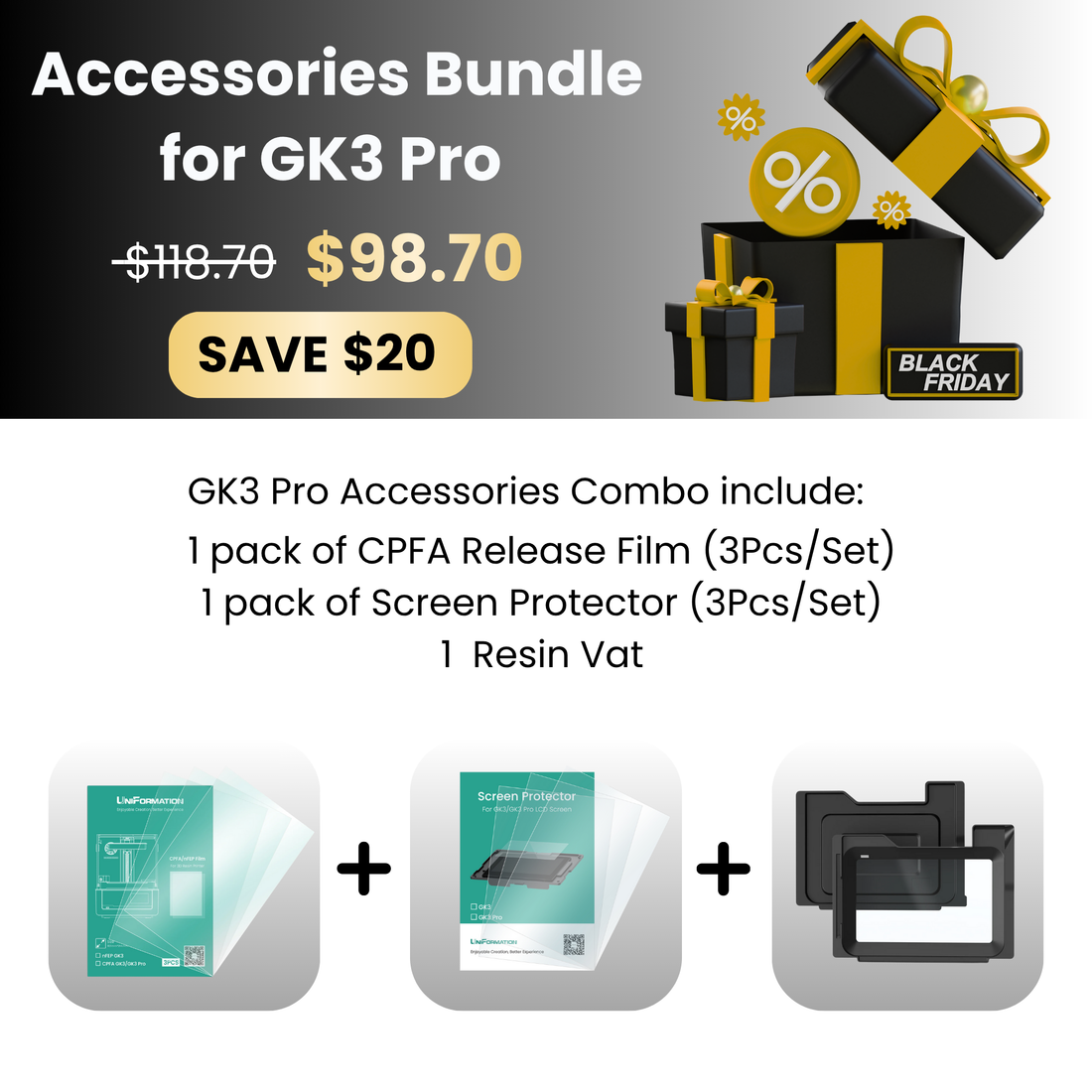 Accessories Bunelle for GK3 Pro  - Black Friday Theme Pack