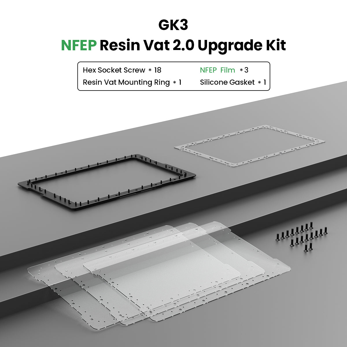 GK3/GK3 Pro Resin Vat Upgrade Kit