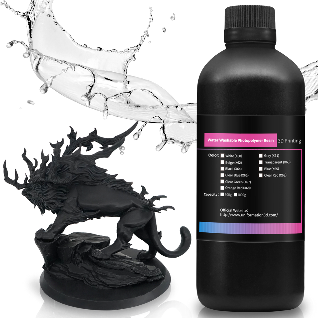 Uniformation Water Washable Resin（X64 Black）